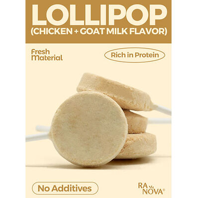 Ranova Keçi Sütlü Dondurularak Kurutulmuş Kedi Ödülü Lolipop 1.4 Gr
