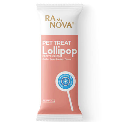 Ra Nova Kızılcık Aromalı Dondurularak Kurutulmuş Kedi Ödülü Lolipop 1.4 Gr