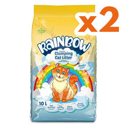 Rainbow - Rainbow Parfümlü Topaklanan Kedi Kumu 10 Lt x 2 Adet