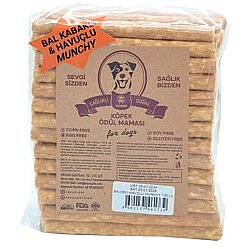 Rakun Balkabaklı Havuçlu Munchy Sticks Köpek Ödülü 12 Cm - 100 lu Paket - Rakun