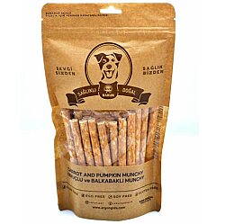 Rakun Balkabaklı Havuçlu Munchy Sticks Köpek Ödülü 12 Cm - 40 lı Paket - Rakun