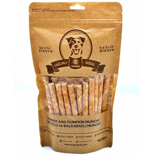 Rakun Balkabaklı Havuçlu Munchy Sticks Köpek Ödülü 12 Cm - 40 lı Paket - 1