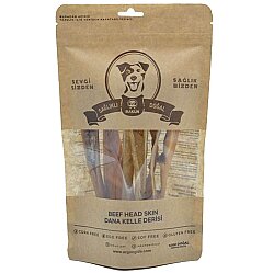 Rakun Kurutulmuş Dana Kelle Derisi Köpek Ödülü 100 Gr - Rakun