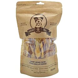Rakun Kurutulmuş Kuzu Kelle Derisi Köpek Ödülü 100 Gr - Rakun