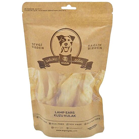 Rakun Kurutulmuş Kuzu Kulak Köpek Ödülü 100 Gr - 1