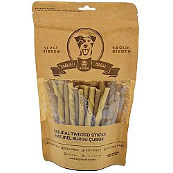 Rakun Naturel Burgu Sticks Köpek Ödülü 12 Cm - 50 li Paket - Rakun