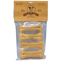 Rakun Naturel Pres Kemik Köpek Ödülü 7,5 Cm (4Lü Paket) - Rakun