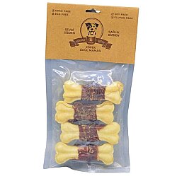 Rakun Press Kemik Dana Etli Sargılı Köpek Ödülü 7,5 Cm - (4Lü Paket) - Rakun