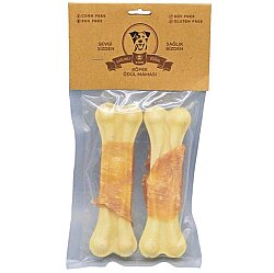 Rakun Press Kemik Tavuk Eti Sargılı Köpek Ödülü 12,5 Cm - (2li Paket) - Rakun