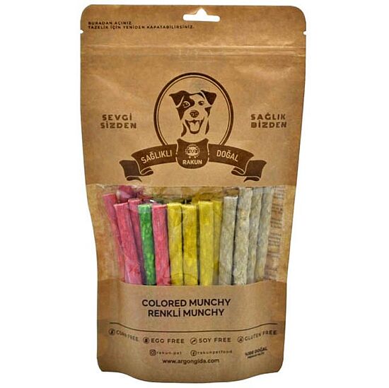 Rakun Renkli Munchy Sticks Köpek Ödülü 12 Cm - 40 lı Paket - 1