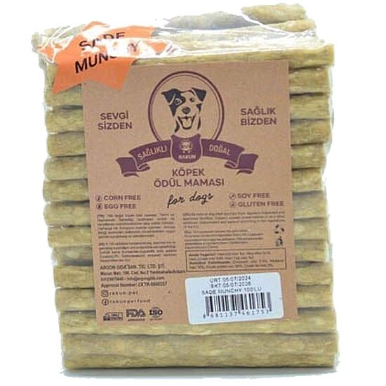 Rakun Sade Munchy Sticks Köpek Ödülü 12 Cm - 100 lu Paket - 1
