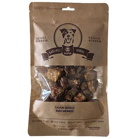 Rakun Tavuk Soslu İnek Memesi Köpek Ödülü 80 Gr - 1