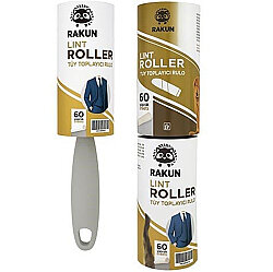 Rakun Yapışkanlı Tüy Toplama Rulosu - 60 Yaprak - (Ekstra 2 Yedek Rulo) - Rakun