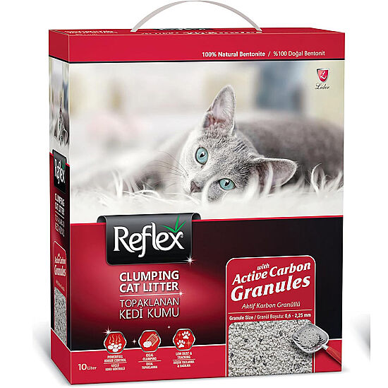 Reflex Activated Carbon Koku Kontrolü Granüllü Kedi Kumu 10 Lt - 1
