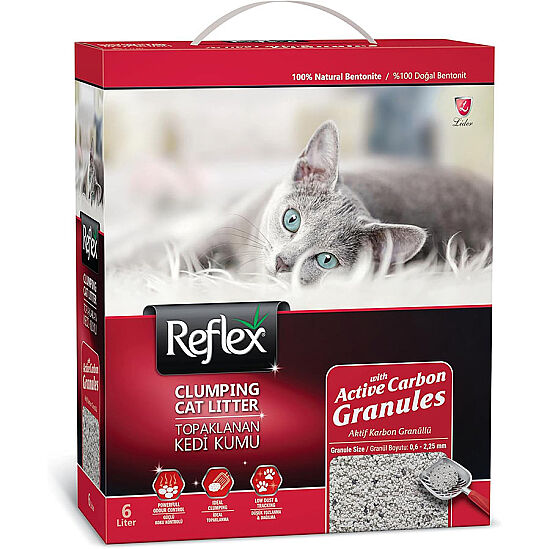 Reflex Activated Carbon Koku Kontrolü Granüllü Kedi Kumu 6 Lt - 1