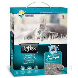 Reflex - Reflex Activated Carbon Koku Kontrolü Gri Kedi Kumu 10 Lt