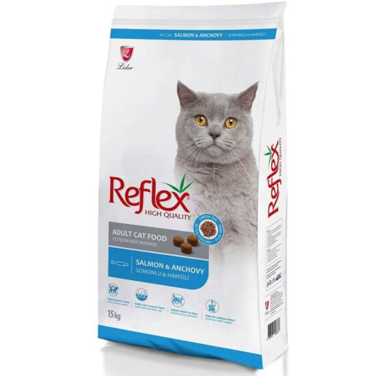 Reflex Salmon Anchovy Somonlu ve Hamsili Kedi Maması 15 Kg - 1
