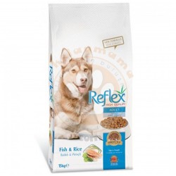 Reflex - Reflex Balıklı Yetişkin Köpek Maması 15 Kg + 4 Adet Temizlik Mendili