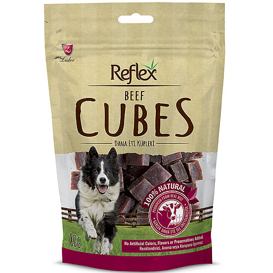 Reflex Beef Cube Biftekli Küp Köpek Ödülü 80 Gr - 1