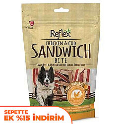Reflex Bite Tavuk ve Morina Balıklı Sandviç Sticks Köpek Ödülü 80 Gr - Reflex