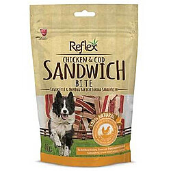Reflex Bite Tavuk ve Morina Balıklı Sandviç Sticks Köpek Ödülü 80 Gr - Reflex
