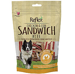 Reflex Bite Tavuk ve Morina Balıklı Sandviç Sticks Köpek Ödülü 80 Gr - Reflex