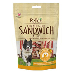 Reflex - Reflex Bite Tavuk ve Morina Balıklı Sandviç Sticks Köpek Ödülü 80 Gr