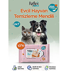 Reflex Care Evcil Hayvanlar İçin Çok Amaçlı Hijyenik Temizleme Mendili (10 lu Paket) - 2