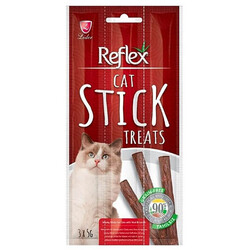 Reflex - Reflex Cat Stick Biftek ve Kuzu Etli Tahılsız Kedi Ödül Çubukları 5 Gr x 3 Stick