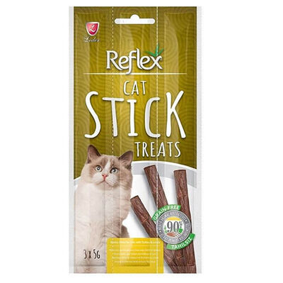 Reflex Cat Stick Hindi ve Kuzu Etli Tahılsız Kedi Ödül Çubukları 5 Gr x 3 Stick