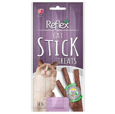 Reflex Cat Stick Kümes Hayvanlı ve Kızılcıklı Etli Tahılsız Kedi Ödül Çubukları 5 Gr x 3 Stick