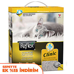 Reflex Clinic Koku Kontrolü Doğal Granüllü Kedi Kumu 6 Lt - Reflex