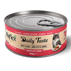 Reflex Daily Taste Mousse with Beef&Liver Sığır Ciğerli Kedi Konservesi 85 Gr - Reflex
