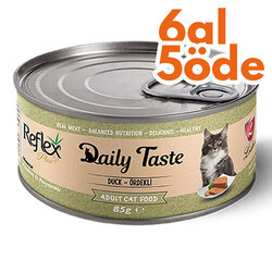 Reflex - Reflex Daily Taste Ördekli (Kıyılmış Etli) Kedi Konservesi 85 Gr - 6 Al 5 Öde