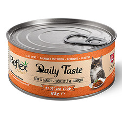Reflex - Reflex Daily Taste Sığır ve Havuç (Domates Sos İçinde Et Parçacıklı) Kedi Konservesi 85 Gr