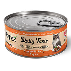 Reflex Daily Taste Sığır ve Havuç (Domates Sos İçinde Et Parçacıklı) Kedi Konservesi 85 Gr - Reflex