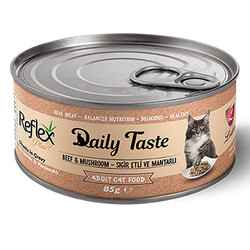 Reflex - Reflex Daily Taste Sığır ve Mantar (Sos İçinde Et Parçacıklı) Kedi Konservesi 85 Gr