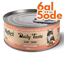Reflex Daily Taste Somonlu (Kıyılmış Etli) Kedi Konservesi 85 Gr - 6 Al 5 Öde - Reflex