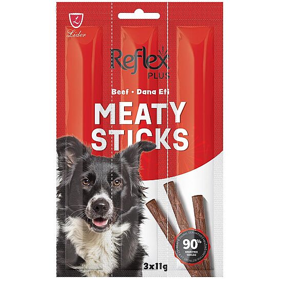 Reflex Dog Stick Dana Etli Köpek Tahılsız Ödül Çubukları 11 Gr x 3 Stick - 1