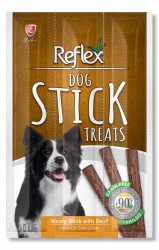 Reflex - Reflex Dog Stick Biftek Etli Köpek Tahılsız Ödül Çubukları 11 Gr x 3 Stick