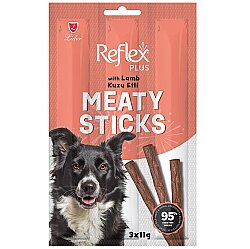 Reflex Dog Stick Kuzu Etli Köpek Tahılsız Ödül Çubukları 11 Gr x 3 Stick - Reflex