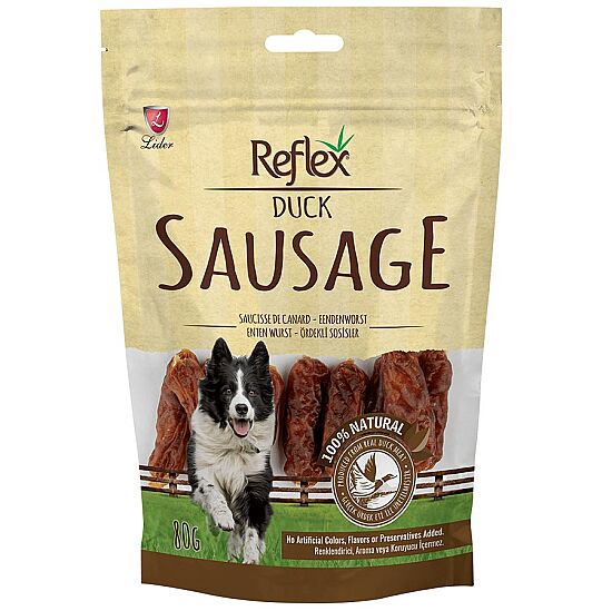 Reflex Duck Sausage Ördekli Sosisler Köpek Ödülü 80 Gr - 1