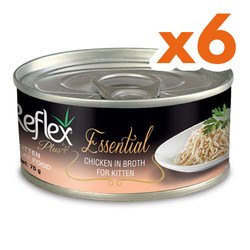 Reflex - Reflex Essential Kitten Tavuk Etli ve Et Suyu Yavru Kedi Konservesi 70 Gr x 6 Adet