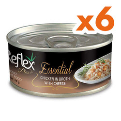 Reflex - Reflex Essential Tavuk Etli ve Peynirli Kedi Konservesi 70 Gr x 6 Adet