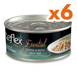 Reflex - Reflex Essential Tavuk Etli ve Ton Balıklı Kedi Konservesi 70 Gr x 6 Adet