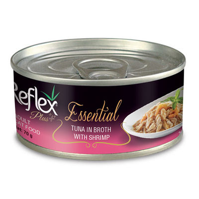 Reflex Essential Ton Balıklı ve Karidesli Et Suyunda Kedi Konservesi 70 Gr