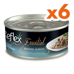 Reflex - Reflex Essential Uskumru ve Et Suyu Kedi Konservesi 70 Gr x 6 Adet