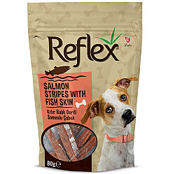 Reflex Kıtır Balık Derili Somonlu Çubuk Köpek Ödülü 80 Gr - Reflex
