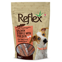 Reflex - Reflex Kıtır Balık Derili Somonlu Çubuk Köpek Ödülü 80 Gr