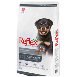 Reflex - Reflex Kuzu Etli Yavru Köpek Maması 15 Kg + 4 Adet Temizlik Mendili